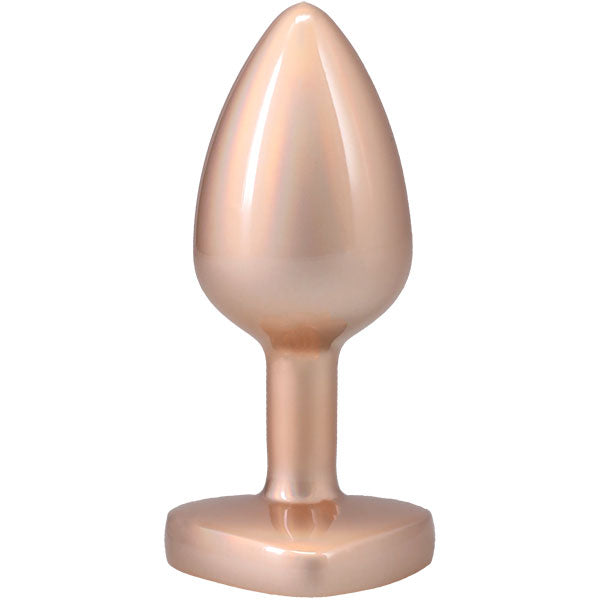 Booty Bling Metal Heart Plug - Medium - Gold