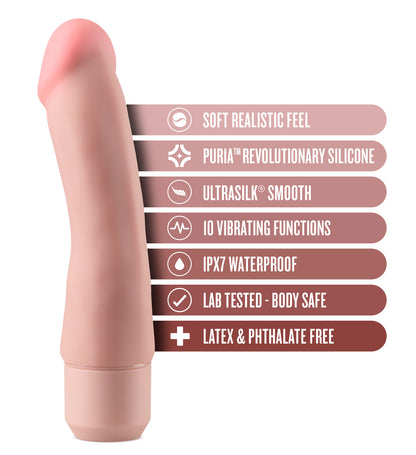 Dr. Skin Silicone  Dr. Steve - 7 Inch Vibrating Dildo - Beige