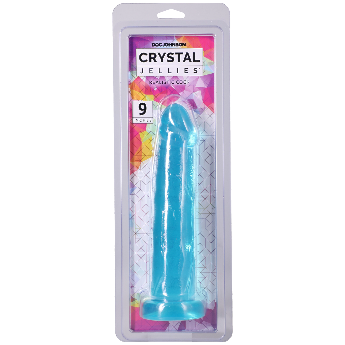 Crystal Jellies - Realistic Cock - 9 Inch Teal