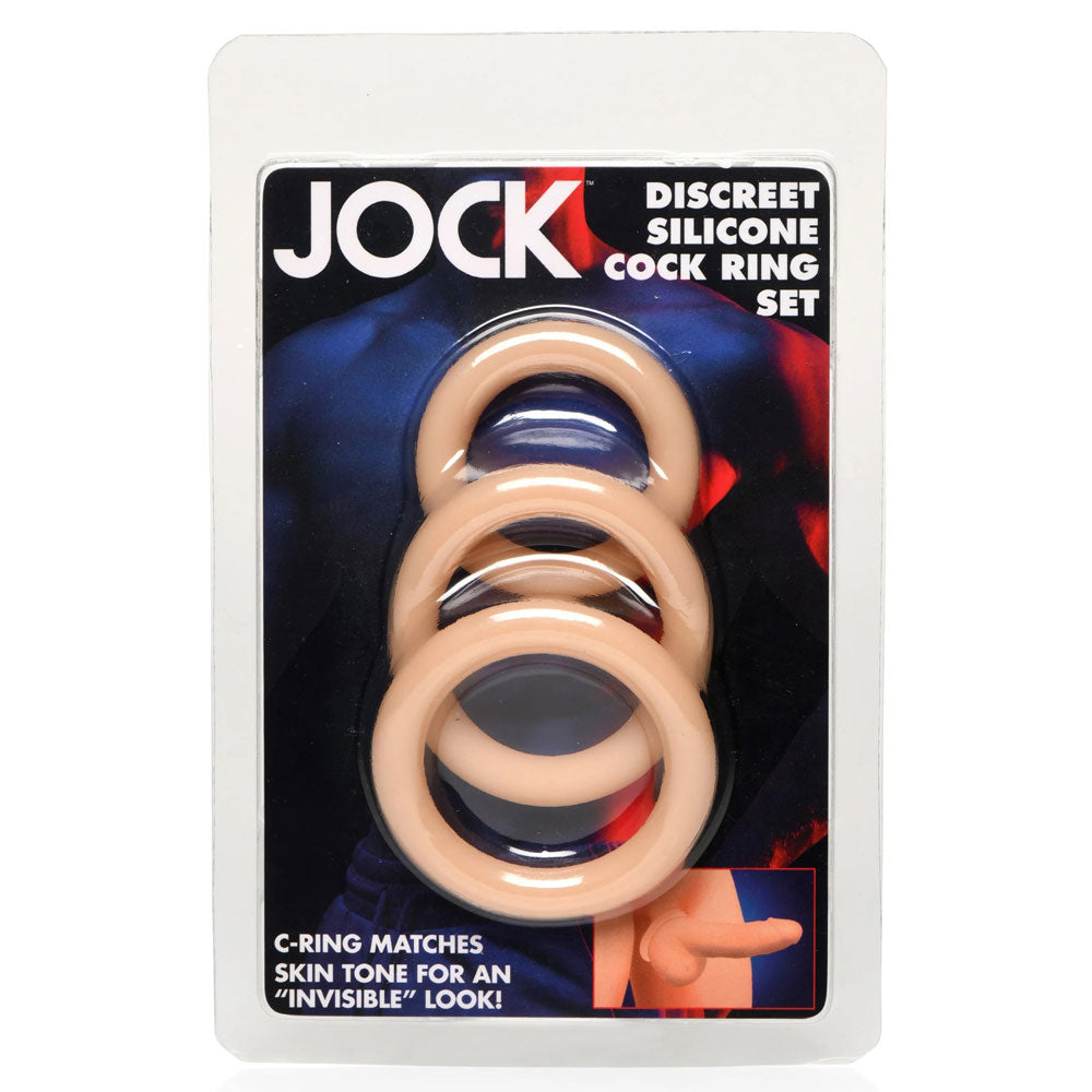 Jock Silicone Cock Ring Set in - Light