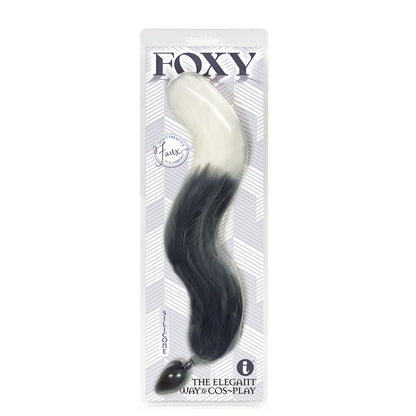 Foxy Fox Tail Silicone Butt Plug - Grey