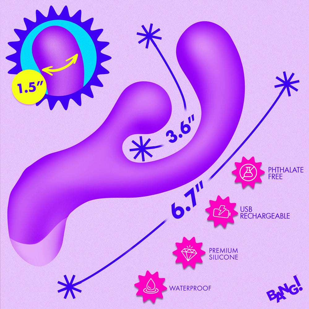 Gyro Rabbit Silicone Vibrator - Purple