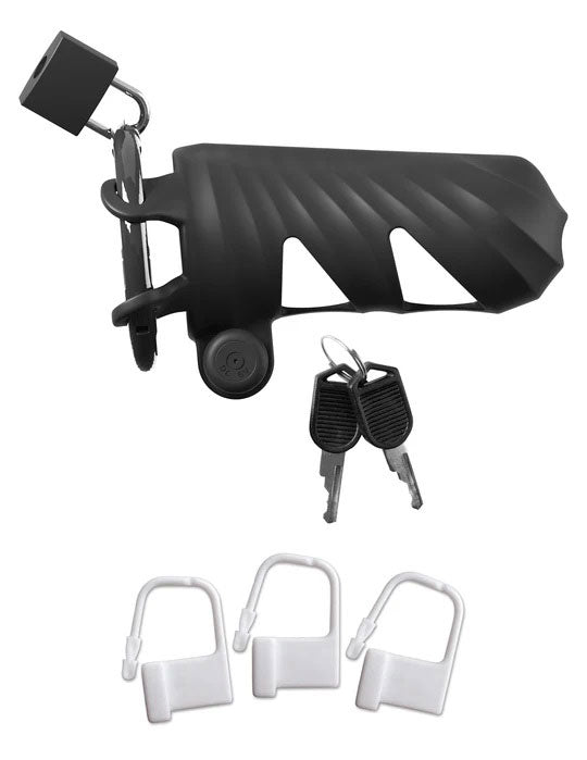 Fantasy C-Ringz Remote-Controlled Vibrating Cock Blocker - Black