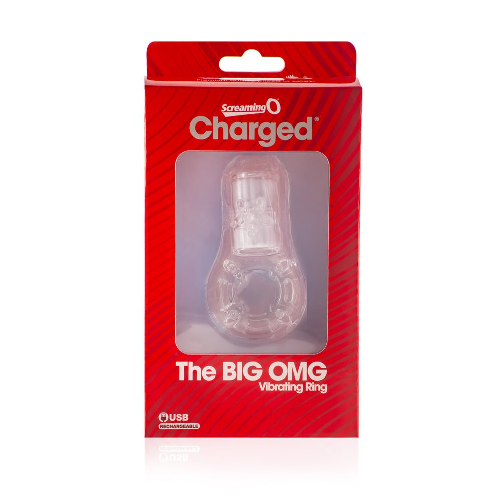 Big Omg Vibrating Ring - Clear - Each