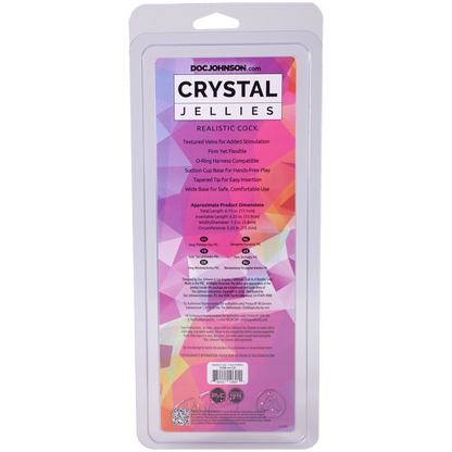 Crystal Jellies - Realistic Cock - 7 Inch Purple