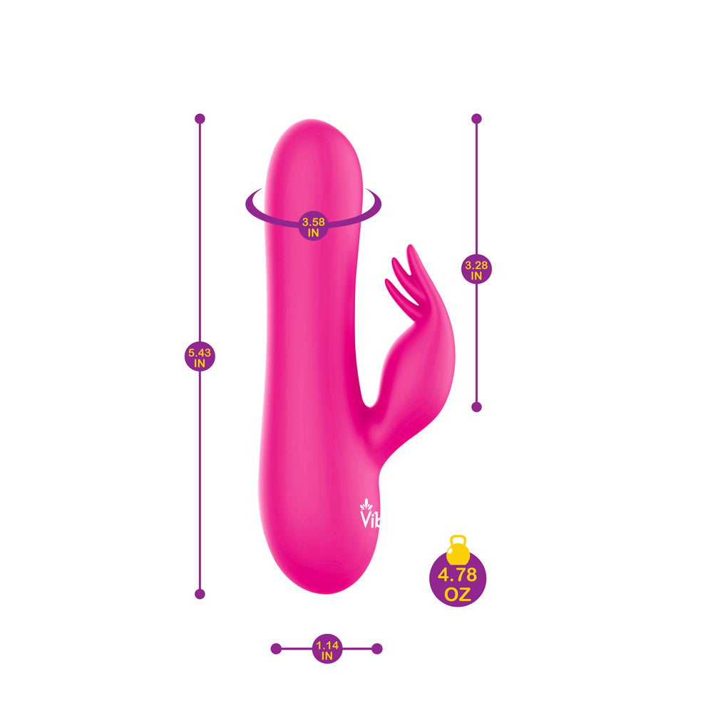 Freyja Mini Triple Ticklers Rabbit Vibe - Hot Pink