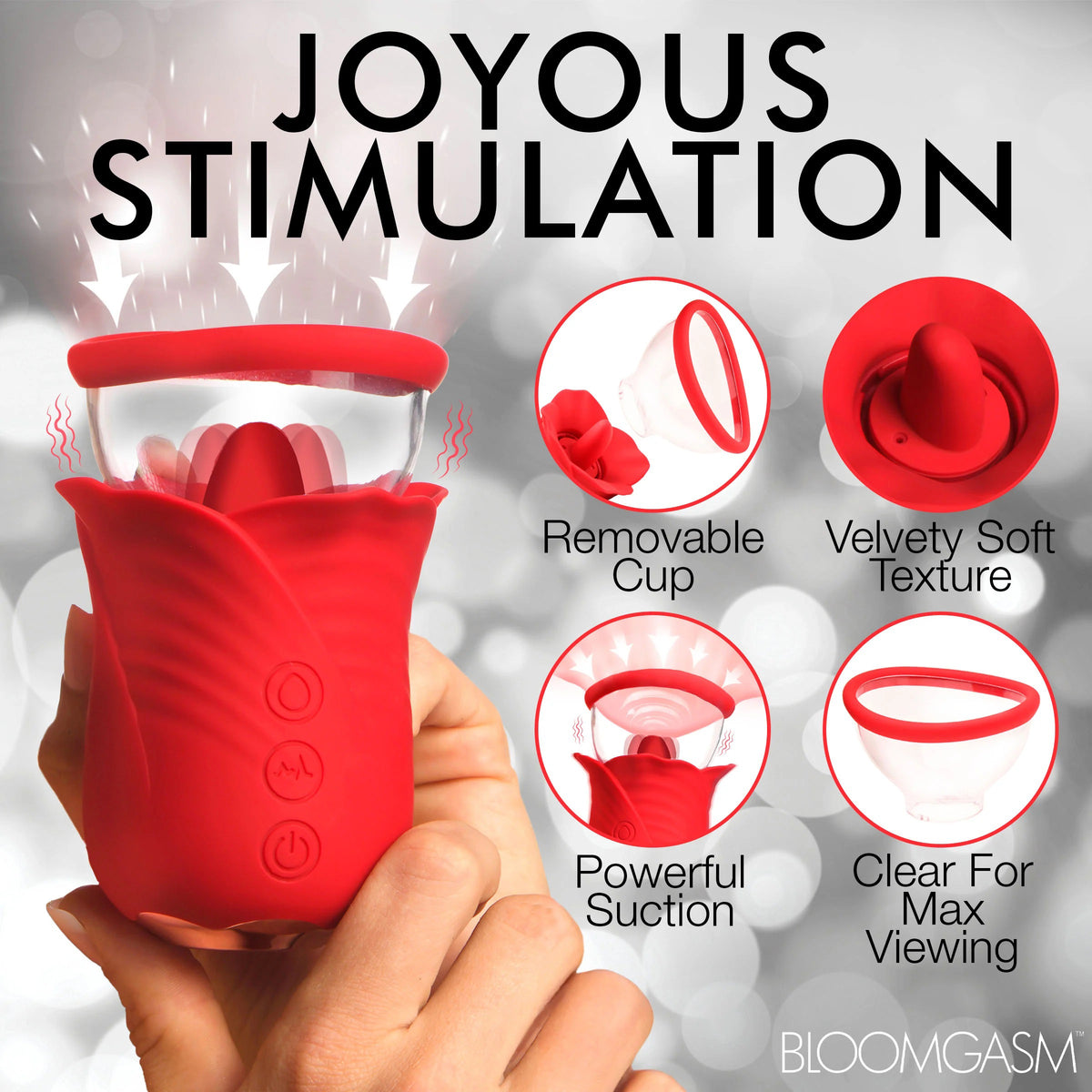 Lily Lover Sucking and Vibrating Clitoral Stimulator- Red