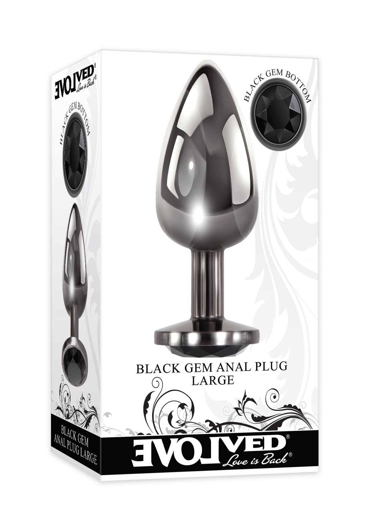 Black Gem Anal Plug - Large