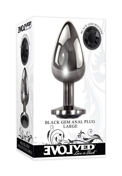 Black Gem Anal Plug - Large