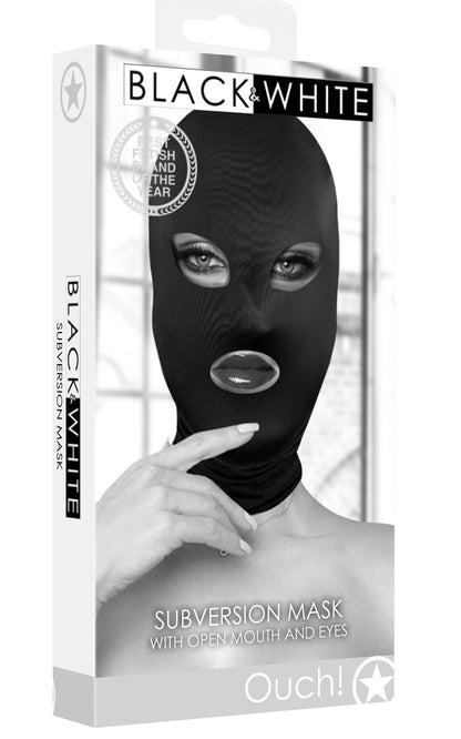 Subversion Mask With Open Mouth and Eye -  Black