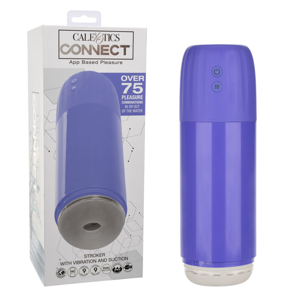Calexotics Connect Stroker with Vibration and Suction - Purple
