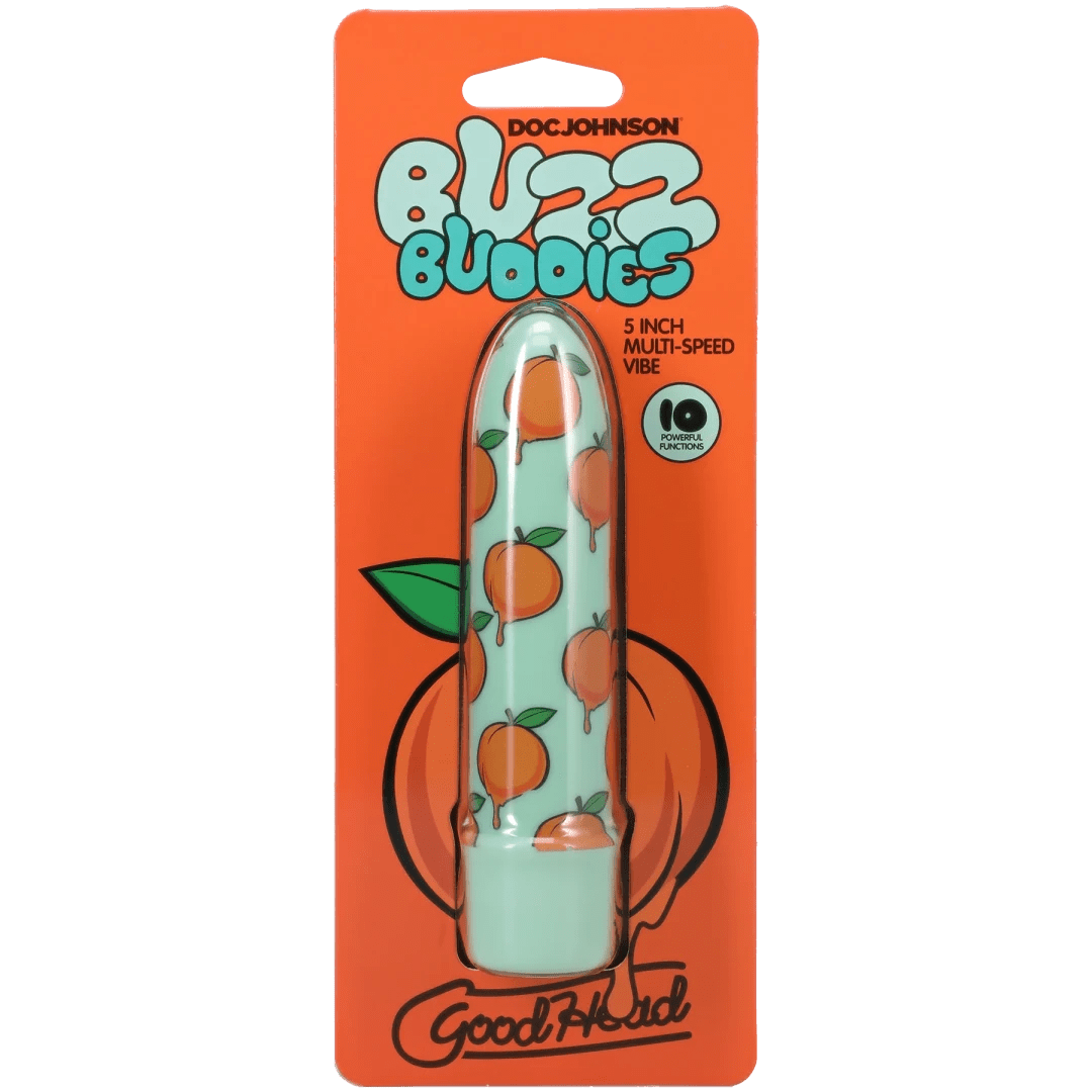 Goodhead - Buzz Buddies - 5 Inch Muti-Speed Vibe Peaches - Vegas Back Room