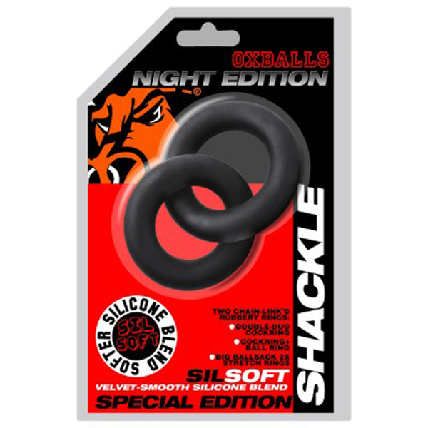 Shackle Double Link'd Cock/ball Rings - Black