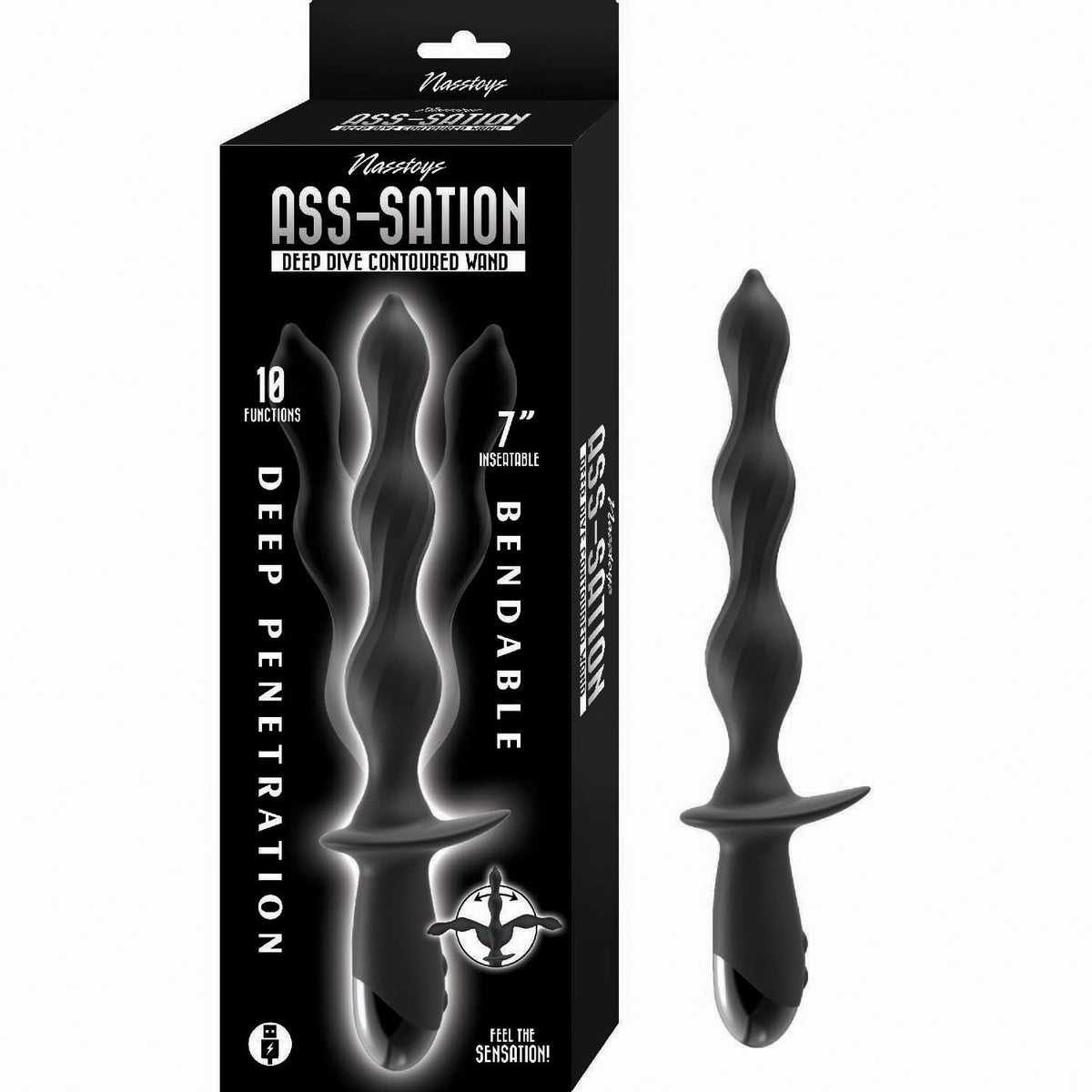 Ass-Sation Deep Dive Contoured Wand - Black