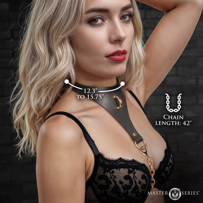 Captivate Collar With Body Chain - Black