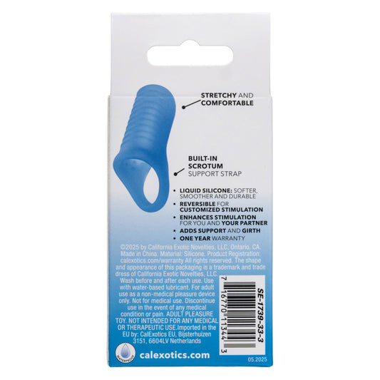 Basic Essentials Liquid Silicone Pleasure Enhance - Blue