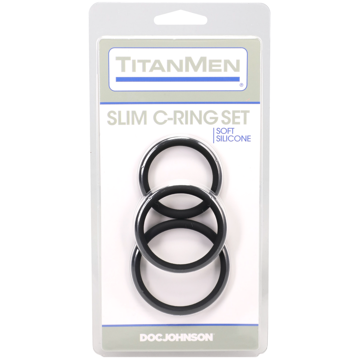 Titanmen - Slim C-Ring - 3 Piece Silicone Set Black