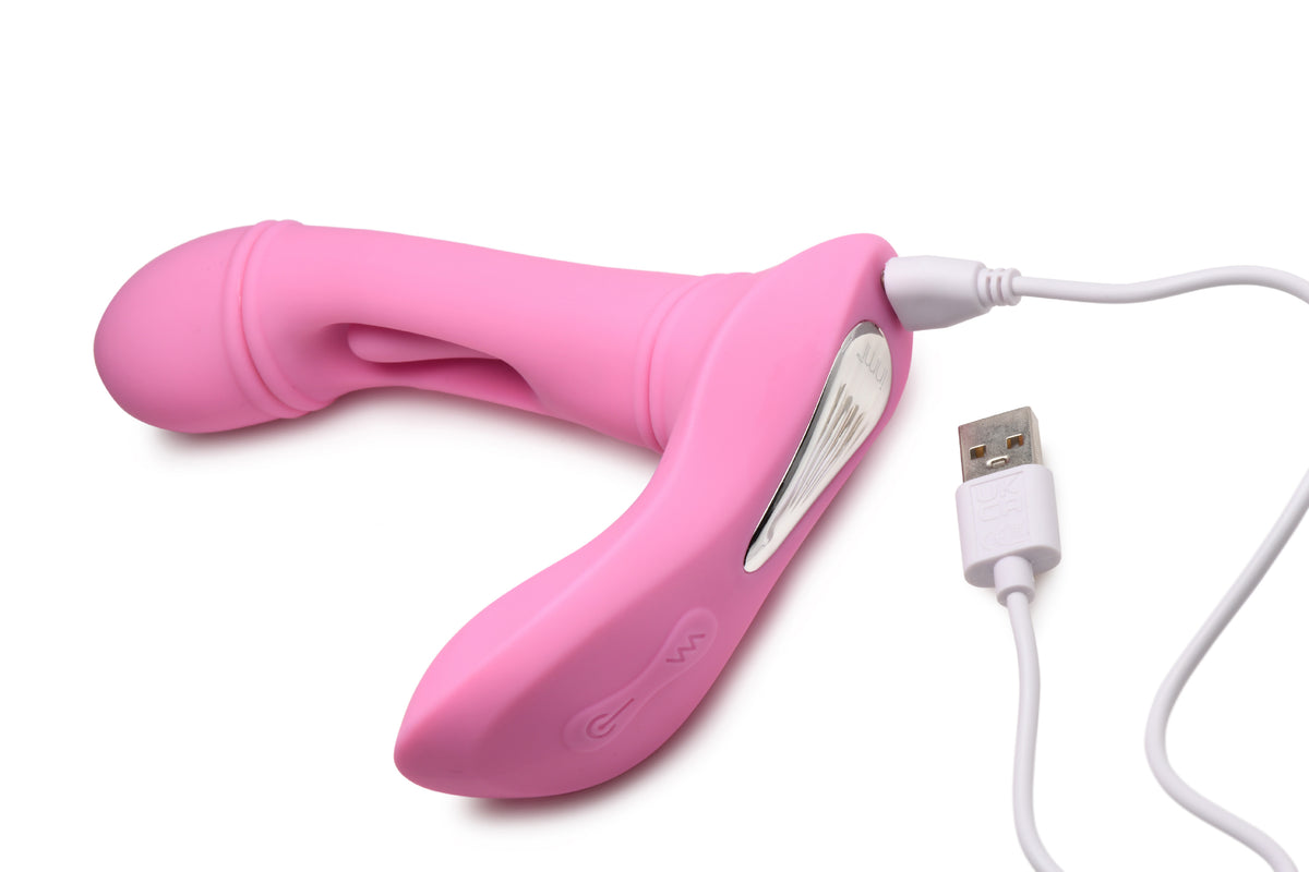 Flickers G-Flick Flicking G-Spot Vibrator With Remote - Pink