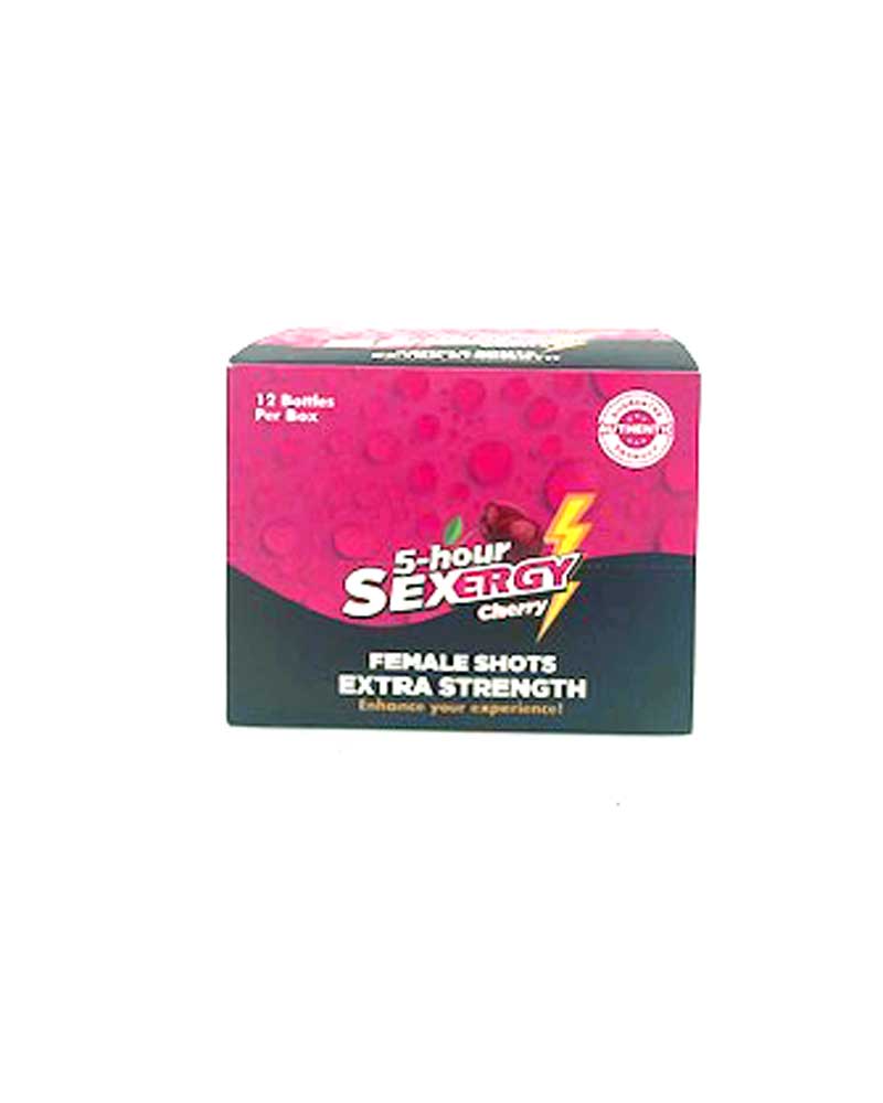Sexergy - Female Liquid Shot 12 Ct Display - Cherry