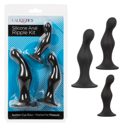 Silicone Anal Ripple Kit - Black