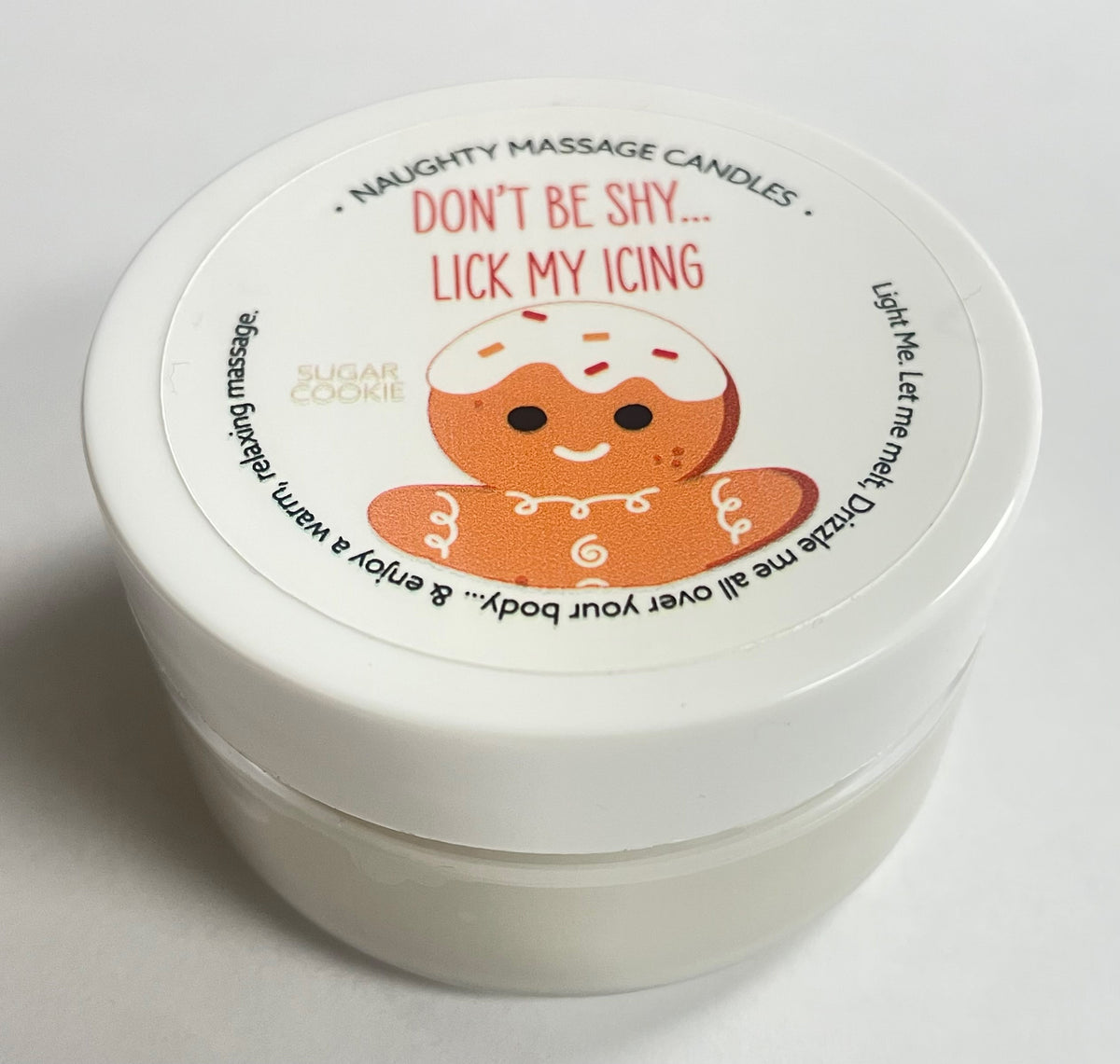 Don't Be Shy Lick My Icing Massage Candle - Sugar Cookie 1.7 Oz