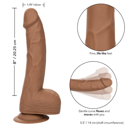 Silicone Studs 8 Inch - Brown