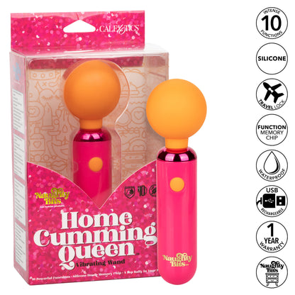 Naughty Bits Home Cumming Queen Vibrating Wand - Orange/pink