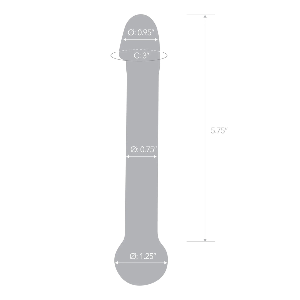 7 Inch Realistic Head Glass Dildo