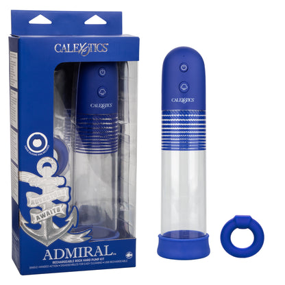 Admiral Rechargeable Rock Hard Pump Kit -Blue