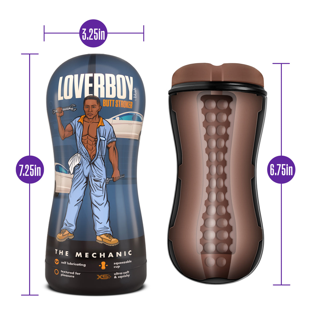 Loverboy - the Mechanic - Self Lubricating Stroker - Brown