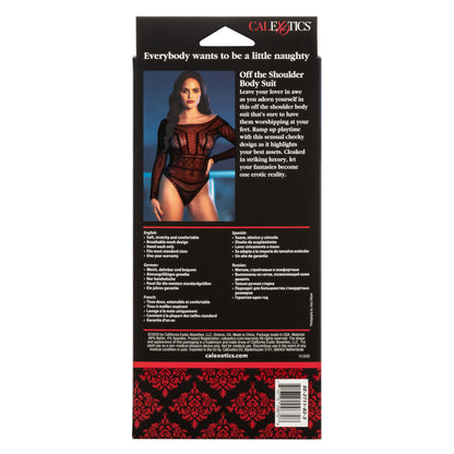 Scandal Off the Shoulder Body Suit - One Size - Black