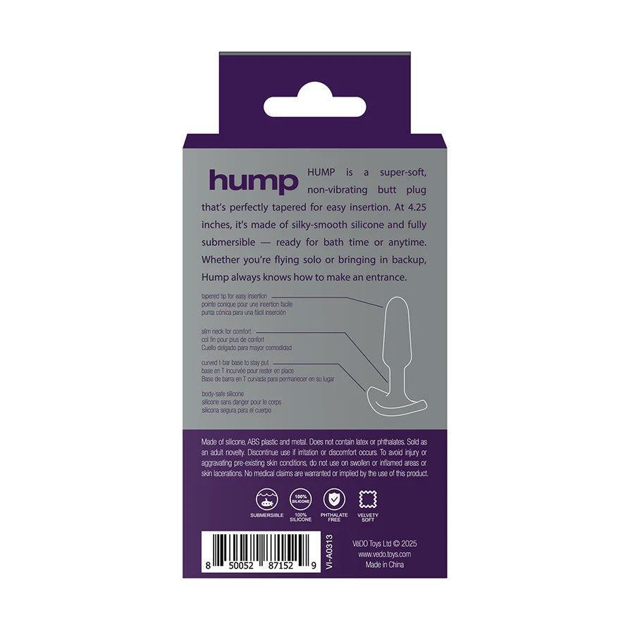 Hump Silicone Anal Plug - Purple