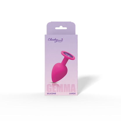 Gemma Purple Gem Pink Silicone Plug - Large