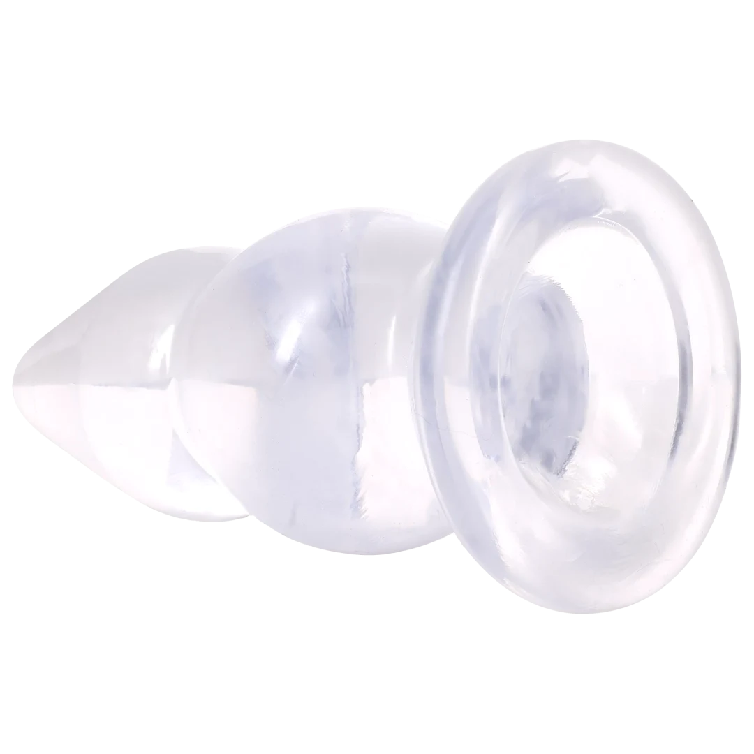 Crystal Jellies - Double Pop Plug - 6 Inch Clear