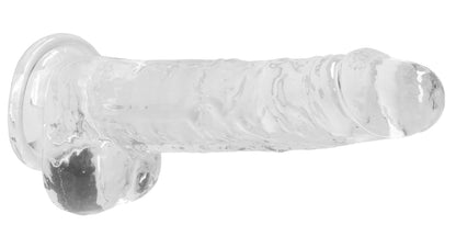 8 Inch Realistic Dildo With Balls - Translucent