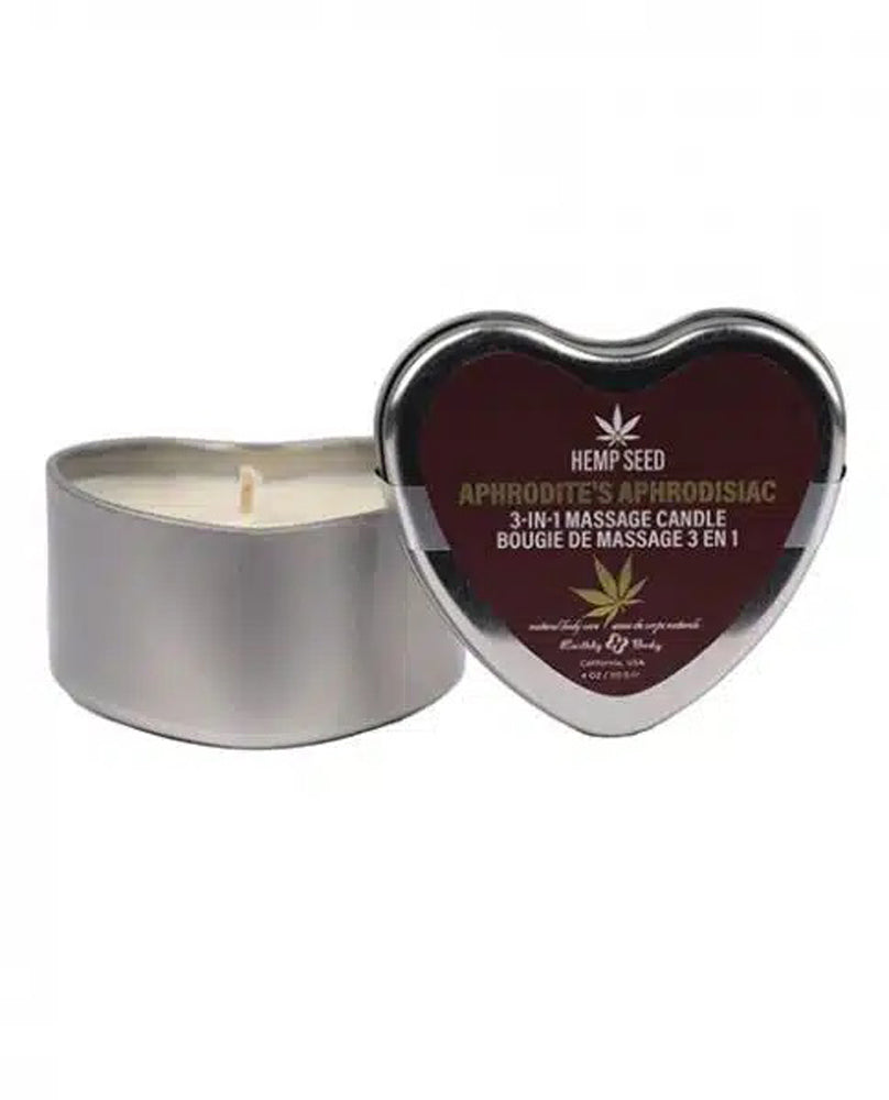 Hemp Seed 3-in-1 Valentines Day Candle - Aphrodite's Aphrodisiac 4 Oz