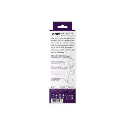 Ohni Rechargeable G-Spot Thrusting Vibe Purple