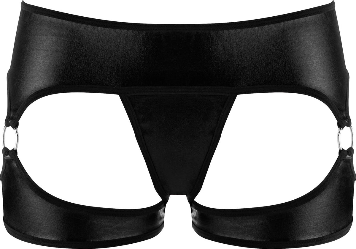 Exotic Vibrating Panty W / Wireless Remote Control Bullet and Metal Rings - Black