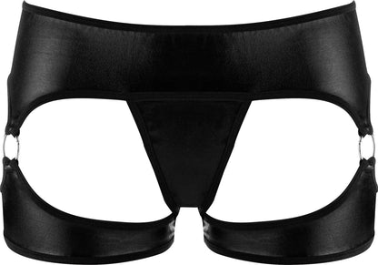 Exotic Vibrating Panty W / Wireless Remote Control Bullet and Metal Rings - Black
