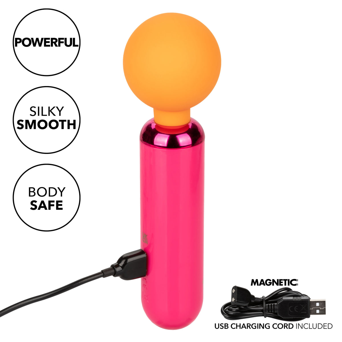 Naughty Bits Home Cumming Queen Vibrating Wand - Orange/pink