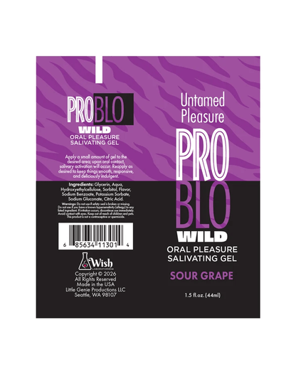 Problo Wild, Oral Pleasure Salivating Gel, Sour Grape 1.5oz - Vegas Back Room