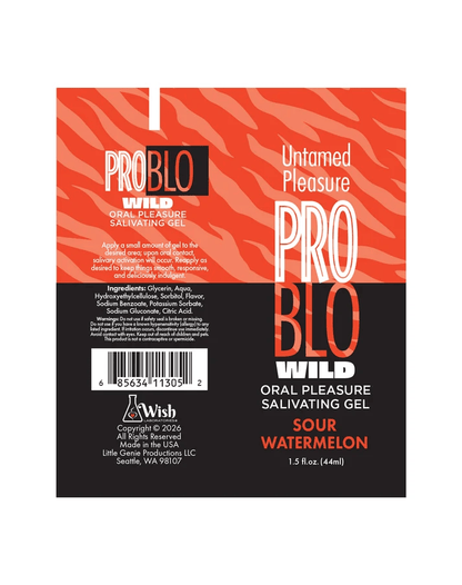 Problo Wild, Oral Pleasure Salivating Gel, Sour Watermelon 1.5oz - Vegas Back Room