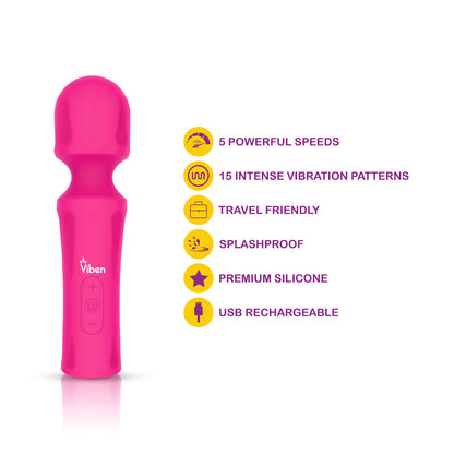 Mighty Muse Mini Massager - Hot Pink