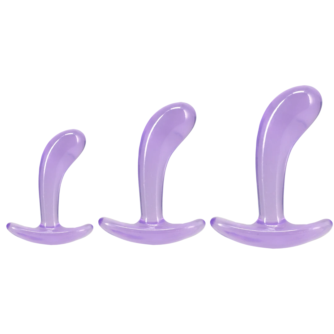 Crystal Jellies - Curved Anal Trainer Set Purple