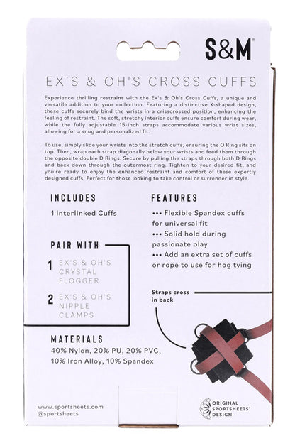 eX's and Oh's Cross Cuffs
