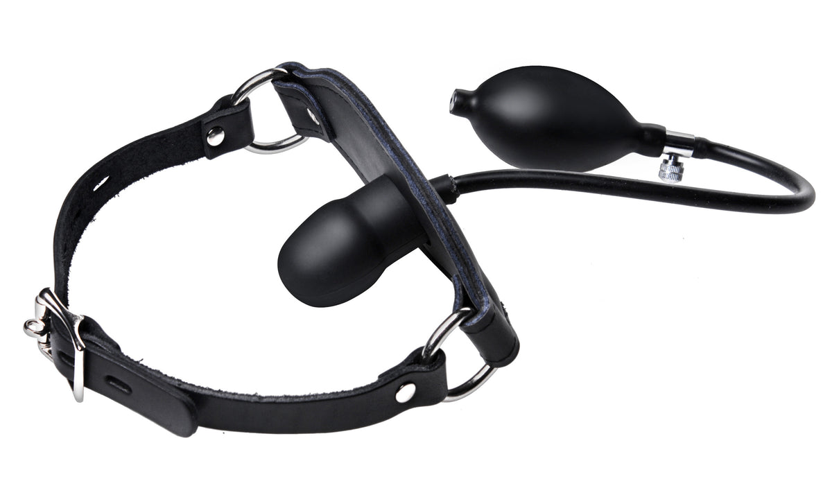 Silencer Inflatable Locking Penis Gag - Black