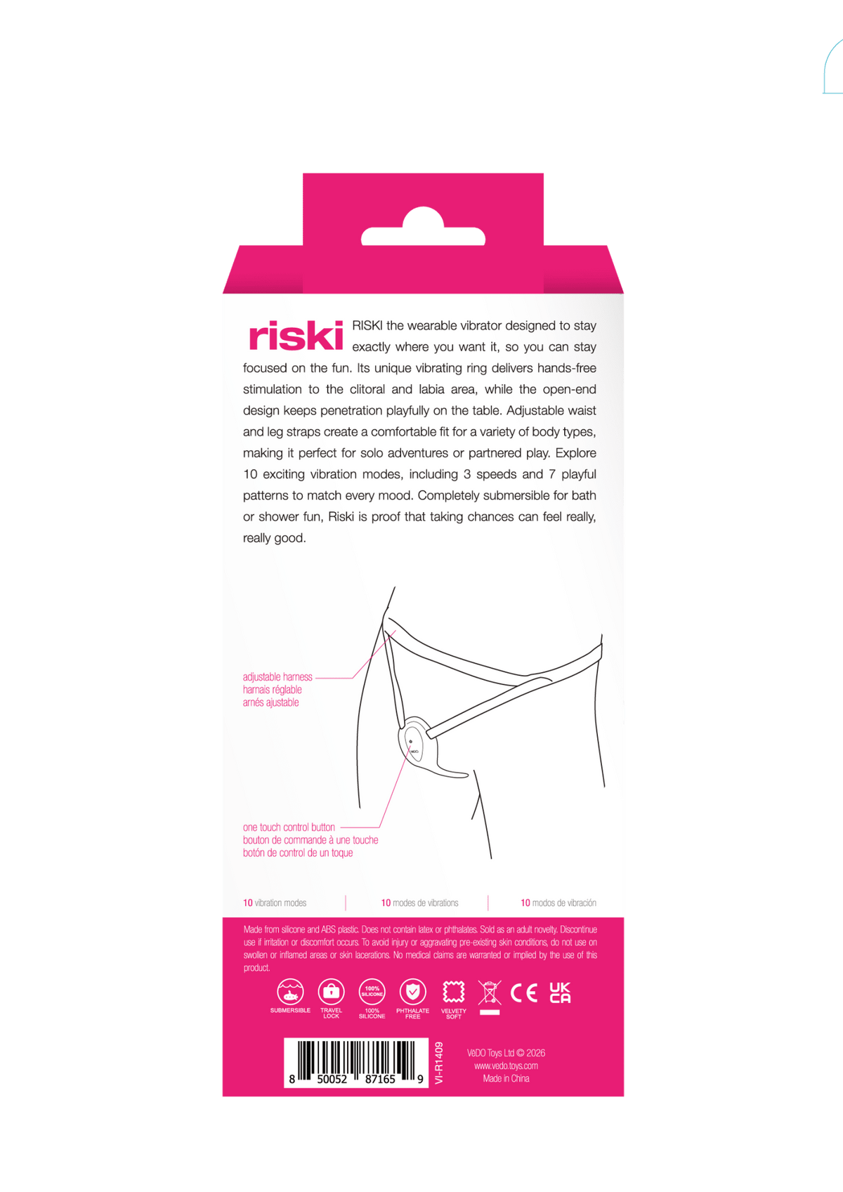 Riski Rechargeable Clitoral Vibe for Couples Pink - Vegas Back Room