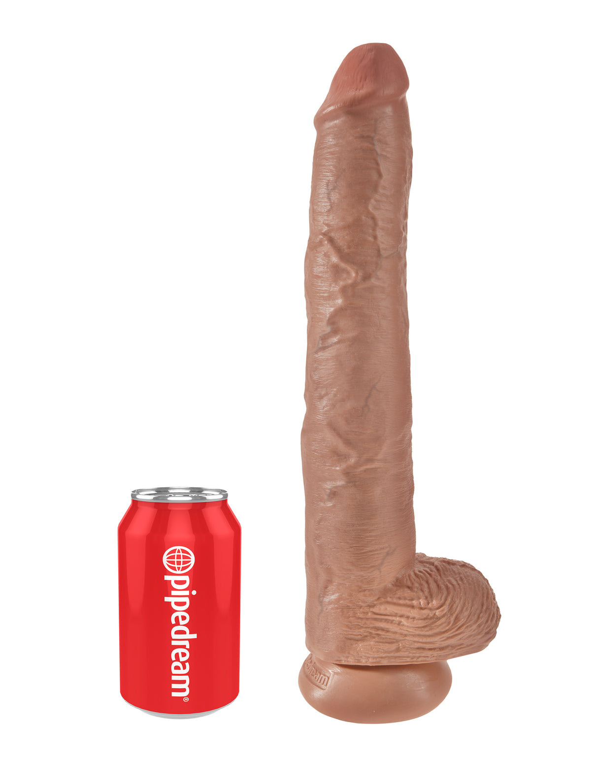 King Cock 14" Cock With Balls - Tan