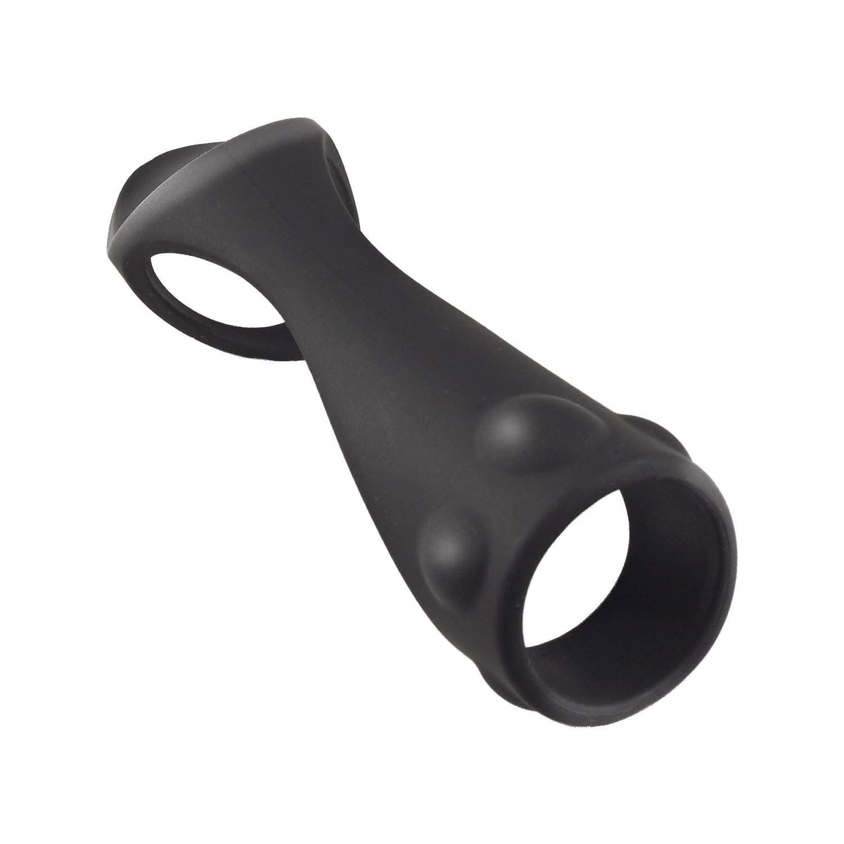 Enhancer Textured Cock Strap and Ball Stretcher - Black