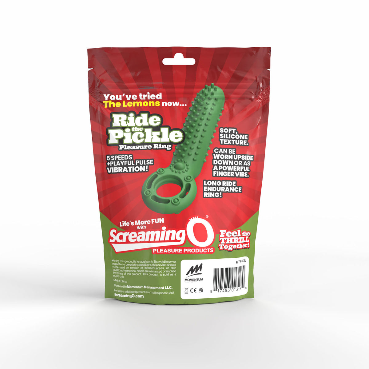 Screaming O Ride the Pickle Pleasure Ring Green